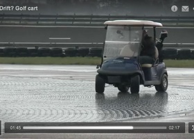 Дрифт на машинке для гольфа (видео)