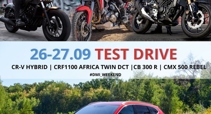 Test Drive CR-V Hybrid та мотоциклів Africa Twin 2020, CB 300 R, CMX 500 Rebel